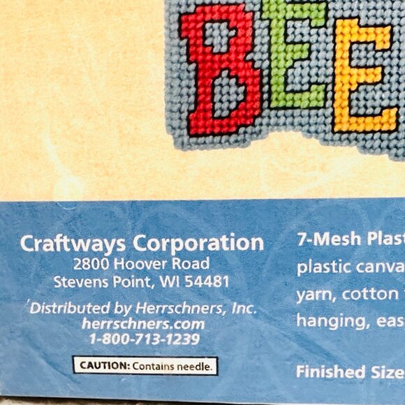 Craftways June Banner Bee Happy Plastic Canvas Kit 12"x18" (2013) - New/Sealed - Picture 4 of 5